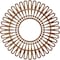 Ekena Millwork Cornelius Wood Fretwork Pierced Ceiling Medallion, Walnut, 22"OD x 8 1/8"ID x 1/4"T CMWP22X0250CRWA - alternate 3